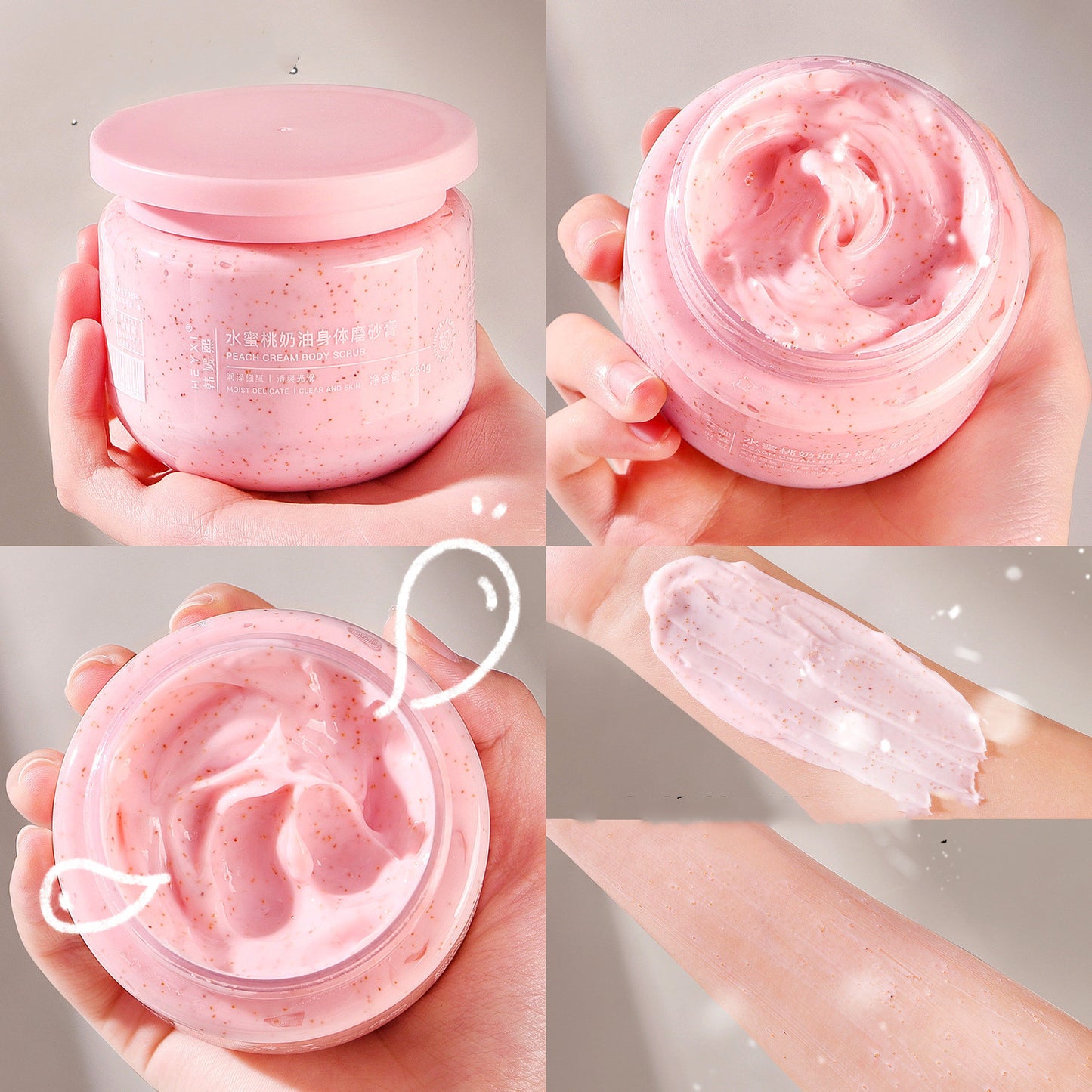 Peach Cream Body Scrub Cream